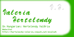 valeria hertelendy business card